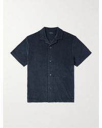 Paul Smith - Camp-collar Logo-appliquéd Cotton-blend Terry Shirt - Lyst