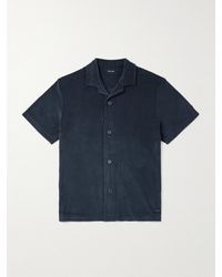 Paul Smith - Camp-collar Logo-appliquéd Cotton-blend Terry Shirt - Lyst