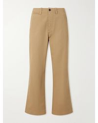 Drake's - Officer Chino Wide-Leg Cotton-Twill Trousers - Lyst