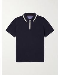 Loro Piana - Regatta Stretch-cotton Piqué Half-zip Polo Shirt - Lyst
