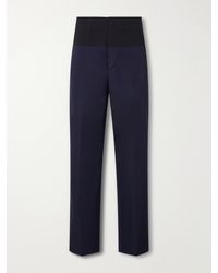 Maison Margiela - Insertion Straight-leg Patched Virgin Wool Trousers - Lyst