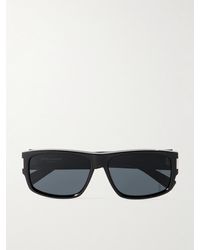 Saint Laurent - New Wave Rectangular-frame Acetate Sunglasses - Lyst