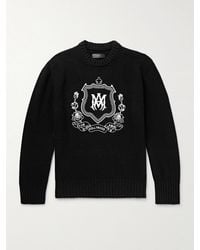 Amiri - Logo-Embroidered Wool Sweater - Lyst