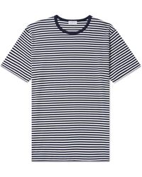 Sunspel - Striped Cotton-jersey T-shirt - Lyst