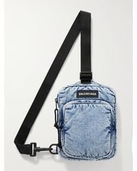 Balenciaga - Explorer Denim Messenger Bag - Lyst