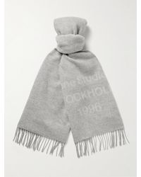 Acne Studios - Venus 1996 Logo-print Fringed Wool Scarf - Lyst