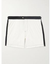 Tom Ford - Straight-leg Mid-length Striped Swim Shorts - Lyst