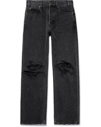CELINE HOMME Kurt Slim-fit Distressed Denim Jeans - Black