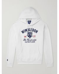 Polo Ralph Lauren - Wimbledon Logo-Embroidered Cotton-Blend Hoodie - Lyst
