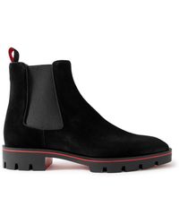 Christian Louboutin - Alpinosol Suede Chelsea Boots - Lyst