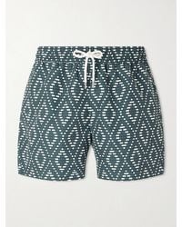 Frescobol Carioca - Rio Straight-leg Mid-length Printed Recycled Swim Shorts - Lyst