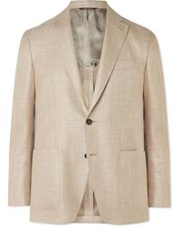 Canali - Wool, Silk And Linen-Blend Blazer - Lyst