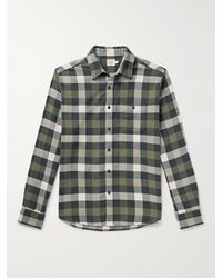 Faherty - Checked Organic Cotton-blend Flannel Shirt - Lyst