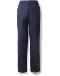 De Bonne Facture - Straight-Leg Pleated Super 130S Wool Suit Trousers - Lyst