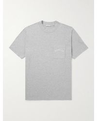 Moncler - T-shirt in jersey di misto cotone con logo ricamato - Lyst