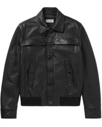 Saint Laurent - Padded Leather Jacket - Lyst
