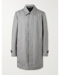 Dunhill - Reversible Houndstooth Woven Coat - Lyst