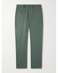 Sid Mashburn - Field gerade geschnittene Hose aus Baumwoll-Twill in Stückfärbung - Lyst