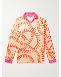 Acne Studios - Erwin Printed Satin-Jacquard Polo Shirt - Lyst