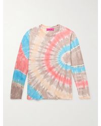 The Elder Statesman - Geode Oberteil aus Jersey aus einer Baumwoll-Kaschmirmischung mit Batikmuster - Lyst