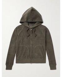 Tom Ford - Towelling Cotton-terry Zip-up Hoodie - Lyst