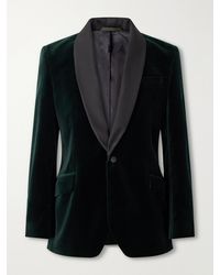 Favourbrook - Satin-Trimmed Cotton-Velvet Tuxedo Jacket - Lyst