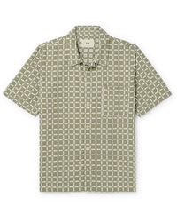 Folk - Gabe Spread-collar Embroidered Cotton Shirt - Lyst