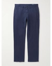 Polo Ralph Lauren - Pantaloni slim-fit a gamba dritta in misto lino e cotone - Lyst