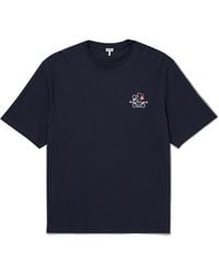 Loewe - Logo-Embroidered Cotton-Jersey T-Shirt - Lyst