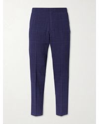 MR P. - Slim-Fit Tapered Checked Wool-Blend Suit Trousers - Lyst