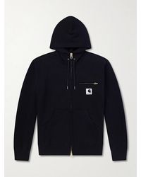 Sacai - Carhartt Wip Logo-appliquéd Cotton-jersey Zip-up Hoodie - Lyst