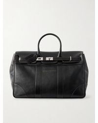 Brunello Cucinelli - Panelled Full-grain Leather Weekend Bag - Lyst