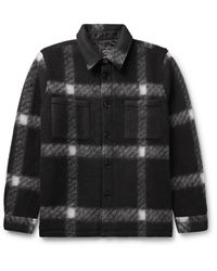 Portuguese Flannel - Checked Brushed-fleece Overshirt - Lyst