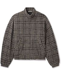 AURALEE - Wool-blend Tweed Bomber Jacket - Lyst