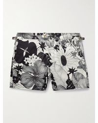 Tom Ford - Schmal geschnittene kurze Badeshorts mit Blumenprint - Lyst