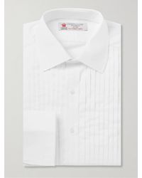 Turnbull & Asser White Sea Island Cotton Tuxedo Shirt