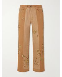 Kartik Research - Zardozi Bead-Embellished Embroidered Panelled Cotton-Canvas Trousers - Lyst