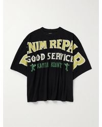 Kapital - Denim Repair Oversized-T-Shirt aus Baumwoll-Jersey mit Print - Lyst