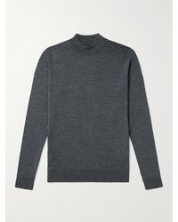 John Smedley - Harcourt Merino Wool Mock-neck Sweater - Lyst