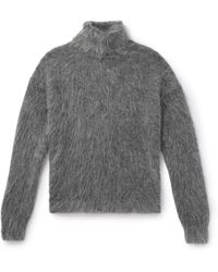 Saint Laurent - Mohair-Blend Rollneck Sweater - Lyst