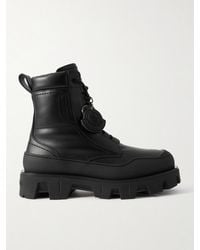Moncler - Peak Path Leather Lace-Up Boots - Lyst