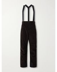 Moncler - Straight-Leg Padded Webbing-Trimmed Stretch Cotton-Corduroy Ski Salopettes - Lyst