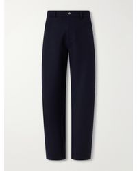 De Bonne Facture - Balloon Wide-Leg Wool And Cotton-Blend Trousers - Lyst