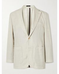 Rubinacci - Herringbone Wool, Silk And Linen-Blend Suit Jacket - Lyst