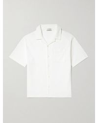 FRAME - Camp-Collar Cotton-Piqué Shirt - Lyst