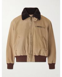 A.PRESSE - Cotton And Wool-Blend Bomber Jacket - Lyst