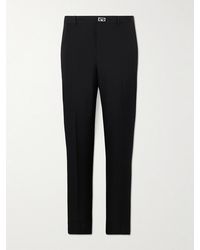 Givenchy - Tapered Logo-Embellished Wool Trousers - Lyst