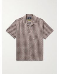 Portuguese Flannel - Hemd aus Jacquard aus einer Baumwollmischung mit wandelbarem Kragen - Lyst