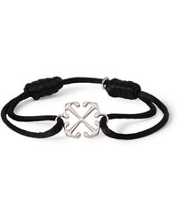 Off-White c/o Virgil Abloh - Arrow Silver-tone And Cord Bracelet - Lyst