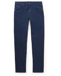 Loro Piana - Slim-fit Straight-leg Cotton And Linen-blend Trousers - Lyst